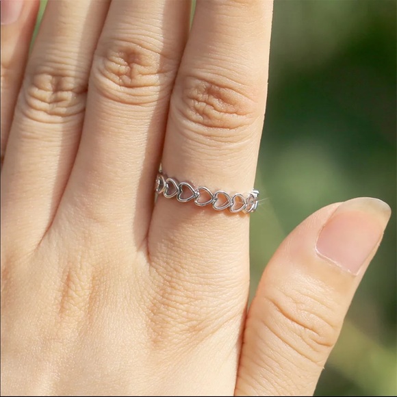 New 925 Silver Women’s Romantic Hearts Ring 💍 - Picture 5 of 6